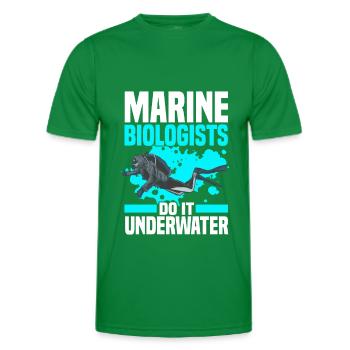 Marine biology - Men's Functional T-Shirt - kelly green - Front - AI Model Male 178 dark (178cm)