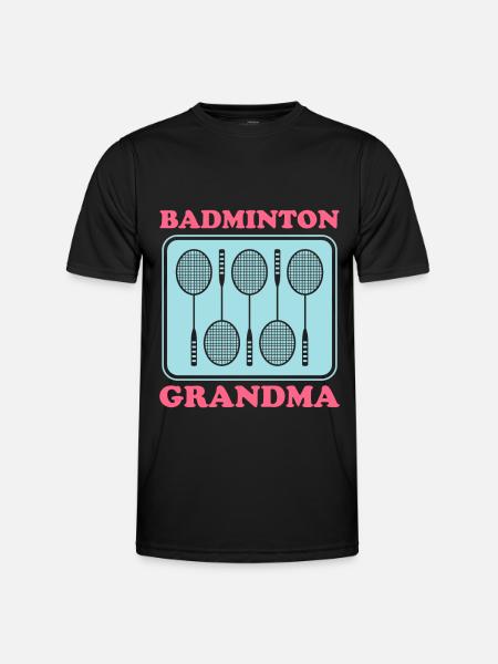 Badminton Grandma Badminton Player Gift - Men's Functional T-Shirt - black