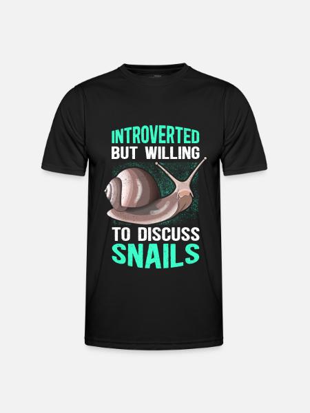 snails funny snail gift - Men's Functional T-Shirt - black