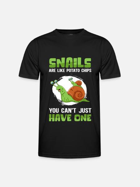 Snail | funny snails gift - Men's Functional T-Shirt - black