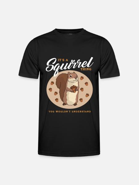 Cute Squirrel Squirrel Gift - Men's Functional T-Shirt - black