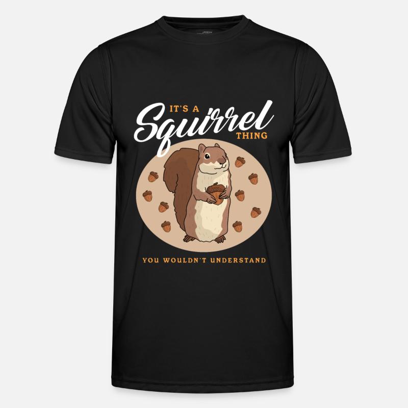 Cute Squirrel Squirrel Gift - Men's Functional T-Shirt - black
