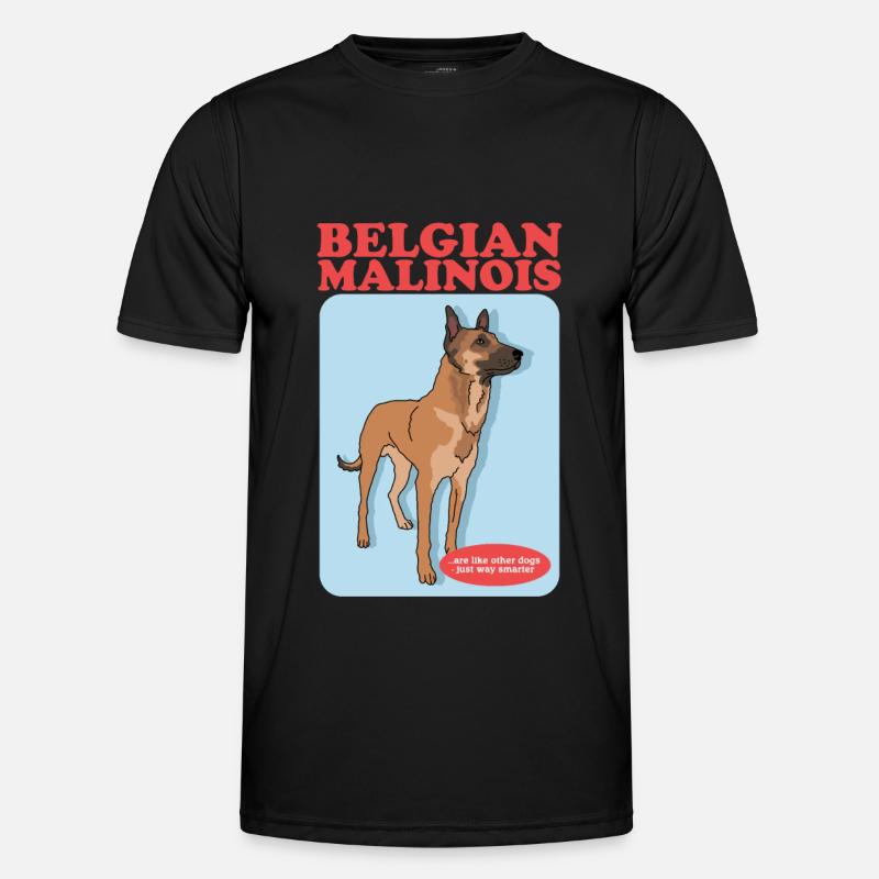 Belgian Shepherd Malinois Dog Gift - Men's Functional T-Shirt - black