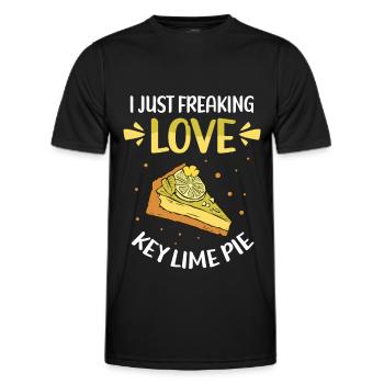Tarte au citron vert Gâteau au citron cadeau - T-shirt sport Homme - noir - Devant - AI Model Male 178 dark (178cm)