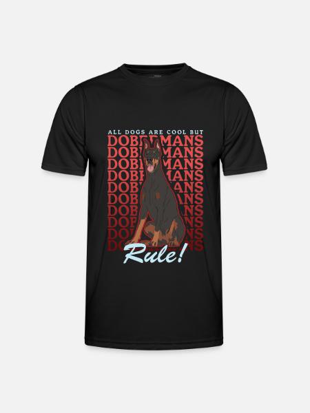 Doberman Dog Owner Dog Gift - Men's Functional T-Shirt - black