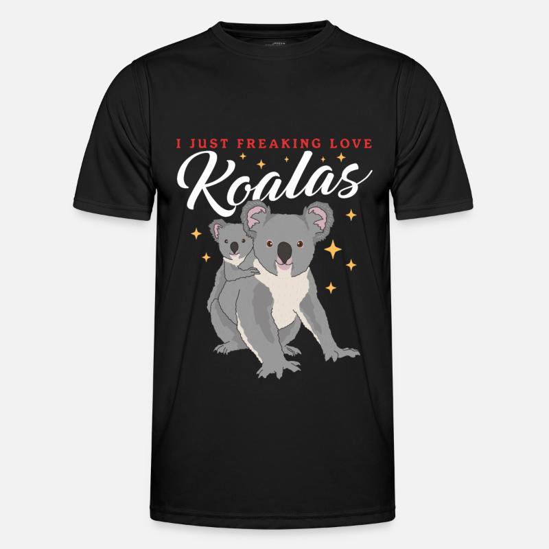 Koala Koalas Koalabär Koalabären Geschenk - Männer Funktions-T-Shirt - Schwarz