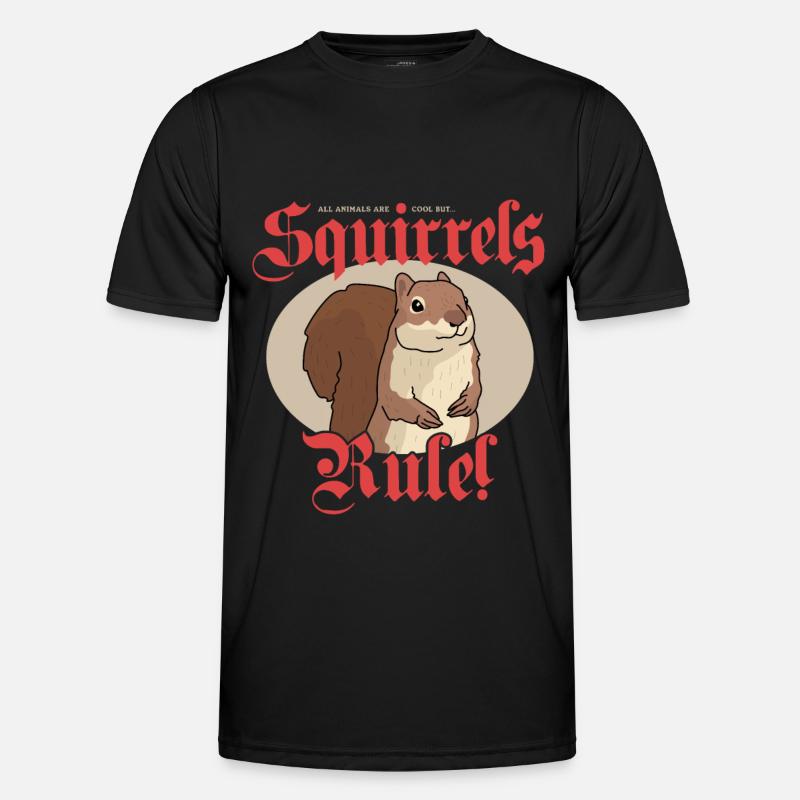 Süßes Eichhörnchen Grauhörnchen Hörnchen Geschenk - Männer Funktions-T-Shirt - Schwarz