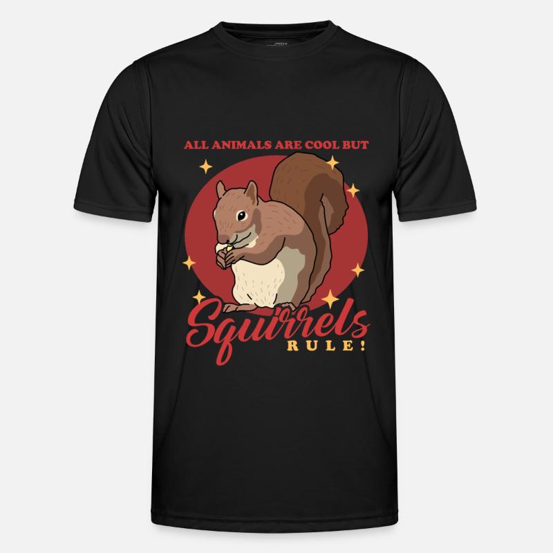 Süße Eichhörnchen Grauhörnchen Hörnchen Geschenk - Männer Funktions-T-Shirt - Schwarz