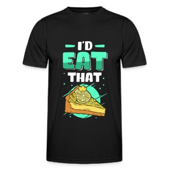 Tarte au citron vert Gâteau au citron cadeau - T-shirt sport Homme - noir - Devant - AI Model Male 178 dark (178cm)