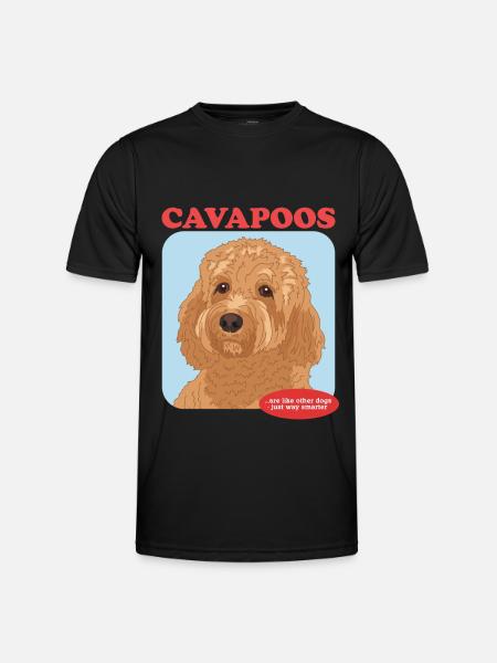 Cavapoo hunde Cavoodle hund ejer gave - Funktionsshirt til herrer - sort
