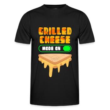 Grillkäse gegrillter Käse Käseliebhaber Geschenk - Männer Funktions-T-Shirt - Schwarz - Vorne - AI Model Male 178 dark (178cm)