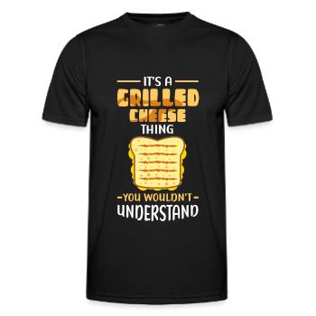 Grillkäse Käseliebhaber gegrillter Käse Geschenk - Männer Funktions-T-Shirt - Schwarz - Vorne - AI Model Male 178 dark (178cm)
