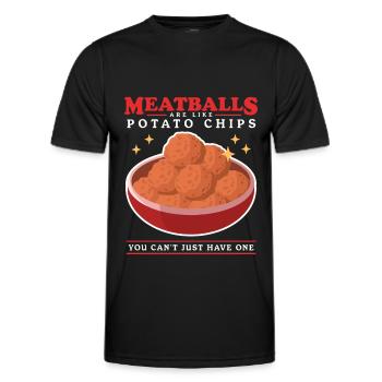 Boulettes de viande Boulettes de viande Boulettes de viande Cadeaux - T-shirt sport Homme - noir - Devant - AI Model Male 178 dark (178cm)