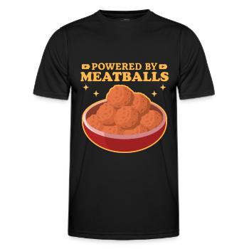 Boulettes de viande Boulettes de viande Boulettes de viande Cadeaux - T-shirt sport Homme - noir - Devant - AI Model Male 178 dark (178cm)