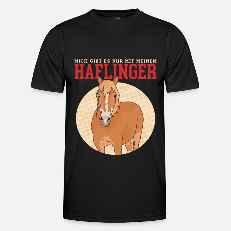Haflinger Pferde Haffi Pferdebesitzer Geschenk - Männer Funktions-T-Shirt - Schwarz