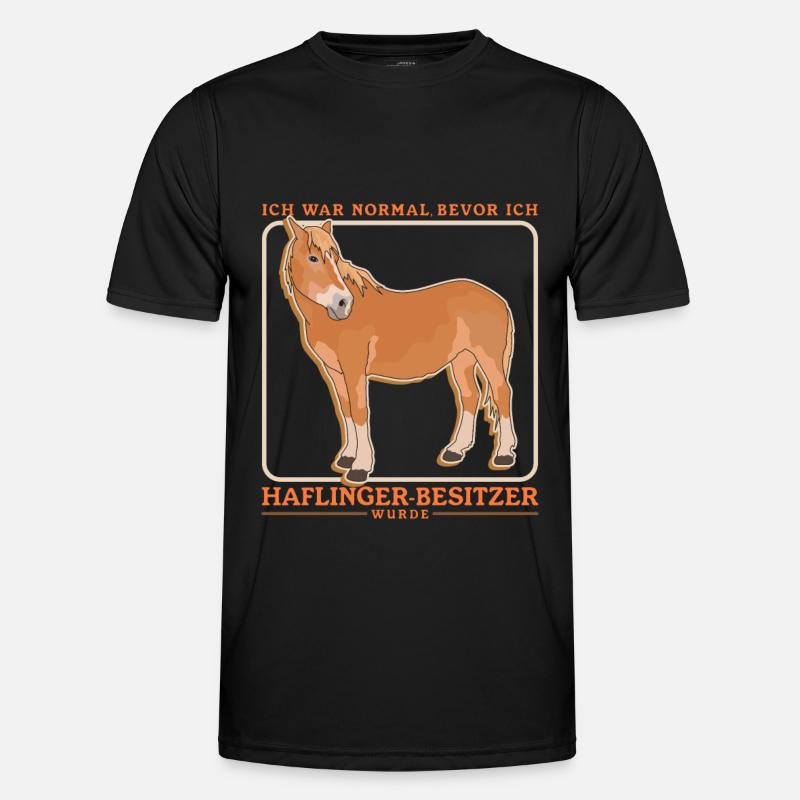 Haflinger Pferde Pferdebesitzer Haffi Geschenk - Männer Funktions-T-Shirt - Schwarz