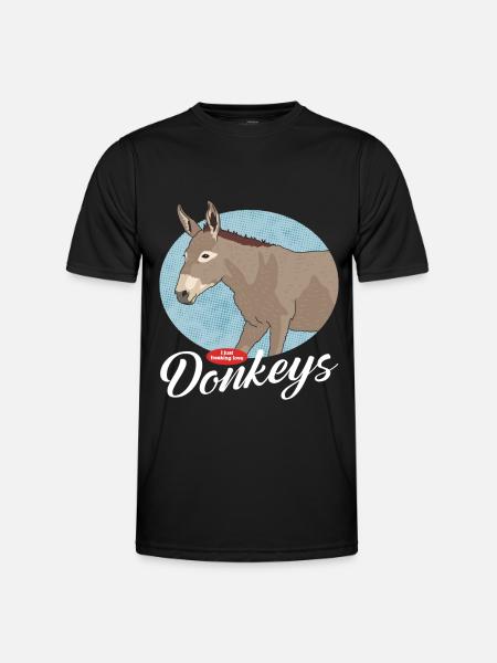 Donkey Donkey Donkey Owner Donkey Lover Gift - Men's Functional T-Shirt - black