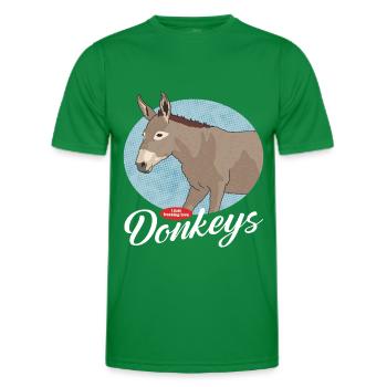 Esel Eselchen Eselbesitzer Eselliebhaber Geschenk - Männer Funktions-T-Shirt - Kelly Green - Vorne - AI Model Male 178 dark (178cm)