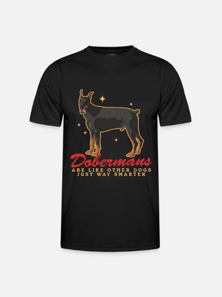 Doberman Dogs Dog Owner Gift - Men's Functional T-Shirt - black