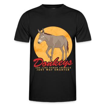 Donkey donkey owner donkey lover donkey gift - Men's Functional T-Shirt - black - Front - AI Model Male 178 dark (178cm)