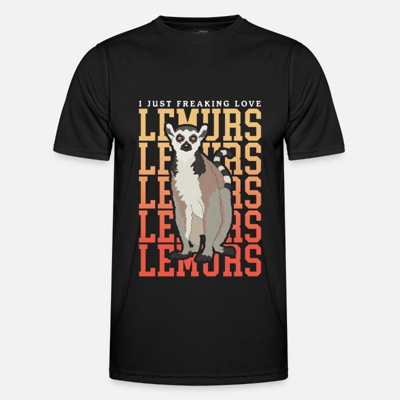 Lemur Ringed Tail Lemur Gift - Men's Functional T-Shirt - black