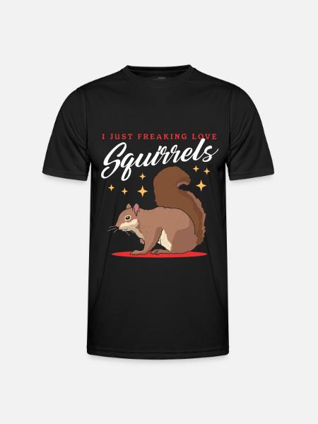 Süßes Eichhörnchen Hörnchen Grauhörnchen Geschenk - Männer Funktions-T-Shirt - Schwarz
