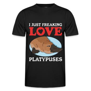Schnabeltier Platypus Schnabeltiere Geschenk - Männer Funktions-T-Shirt - Schwarz - Vorne - AI Model Male 178 dark (178cm)