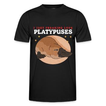 Schnabeltiere Platypus Schnabeltier Geschenk - Männer Funktions-T-Shirt - Schwarz - Vorne - AI Model Male 178 dark (178cm)
