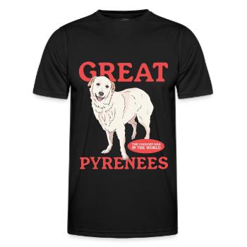 Pyrenean Mountain Dog Dog Dog Owner Gift - Men's Functional T-Shirt - black - Front - AI Model Male 178 dark (178cm)