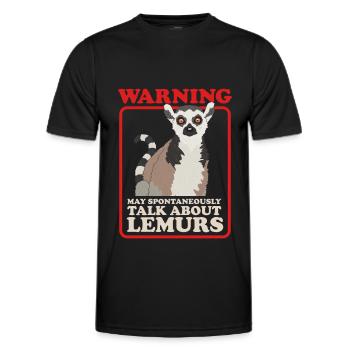 Lemur ring-tailed lemurs lemurs gift - Men's Functional T-Shirt - black - Front - AI Model Male 178 dark (178cm)