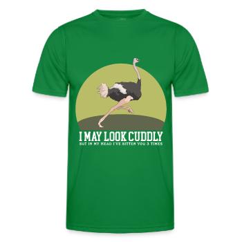 Strauß Vogel Strauße Straußenliebhaber Geschenk - Männer Funktions-T-Shirt - Kelly Green - Vorne - AI Model Male 178 dark (178cm)