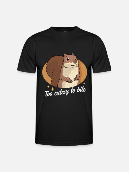 Süße Eichhörnchen Grauhörnchen Hörnchen Geschenk - Männer Funktions-T-Shirt - Schwarz