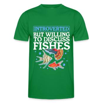 Aquaristics Aquarium Aquarist Ornamental Fish Gift - Men's Functional T-Shirt - kelly green - Front - AI Model Male 178 dark (178cm)