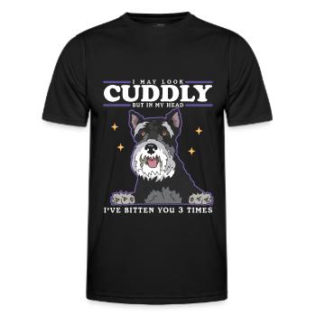 Miniature Schnauzer Owner Schnauzer Dogs Gift - Men's Functional T-Shirt - black - Front - AI Model Male 178 dark (178cm)