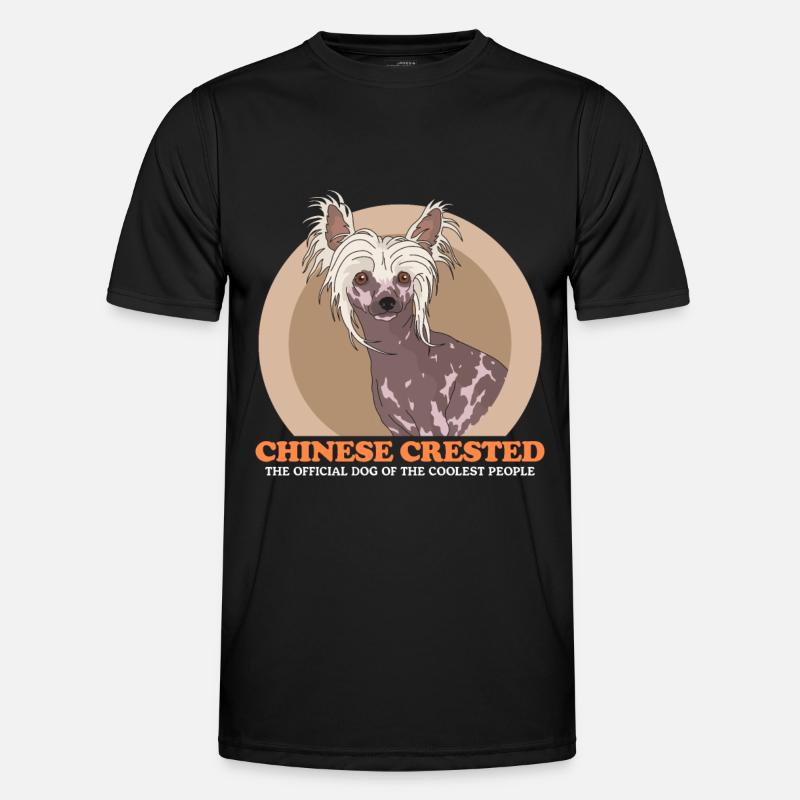 Chinesische Schopfhunde Chinese Crested Geschenk Männer Funktions-T-Shirt