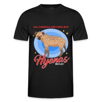 Hyène tachetée Hyène Hyène Cadeau - T-shirt sport Homme - noir - Devant - AI Model Male 178 dark (178cm)
