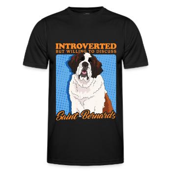 St. Bernard Dog St. Bernard Dog Gift - Men's Functional T-Shirt - black - Front - AI Model Male 178 dark (178cm)