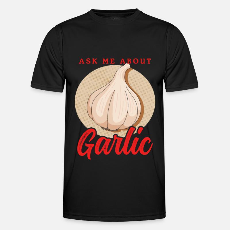 Garlic Garlic Lover Gift - Men's Functional T-Shirt - black