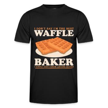 Waffles Waffle Lover Waffle Gift - Men's Functional T-Shirt - black - Front - AI Model Male 178 dark (178cm)