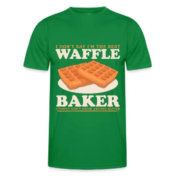 Waffles Waffle Lover Waffle Gift - Men's Functional T-Shirt - kelly green - Front - AI Model Male 178 dark (178cm)