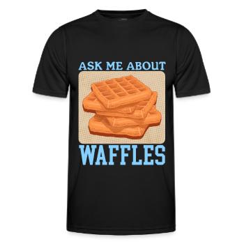 Gaufres Gaufres Lover Gaufre Cadeau - T-shirt sport Homme - noir - Devant - AI Model Male 178 dark (178cm)