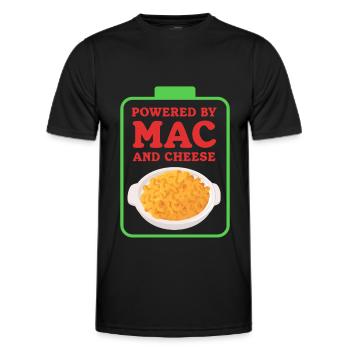 Macaroni and Cheese | Mac and Cheese Gift - Men's Functional T-Shirt - black - Front - AI Model Male 178 dark (178cm)