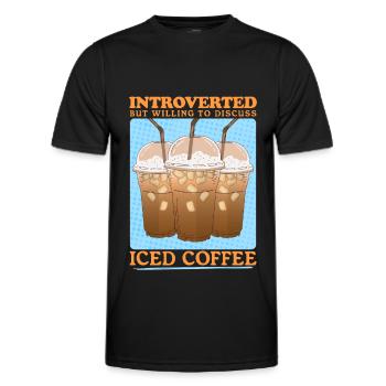 Iced Coffee Iced Coffee Coffee Lover Gift - Men's Functional T-Shirt - black - Front - AI Model Male 178 dark (178cm)