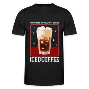 Iced Coffee | Coffee Lover Gift - Men's Functional T-Shirt - black - Front - AI Model Male 178 dark (178cm)