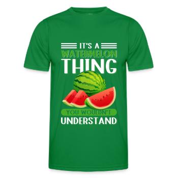 Pastèque Angurie pâte Arbuse cadeau - T-shirt sport Homme - vert - Devant - AI Model Male 178 dark (178cm)