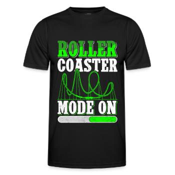 Roller Coaster Roller Coaster Gift - Men's Functional T-Shirt - black - Front - AI Model Male 178 dark (178cm)