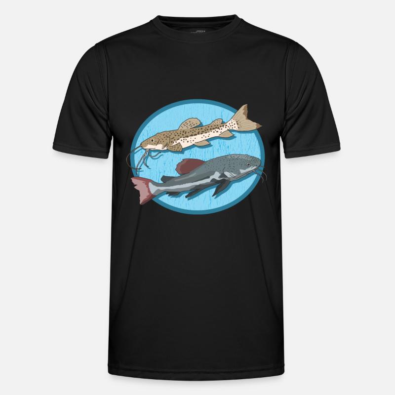 Poisson-chat | Poisson-chat pêche pêcheur silure cadeau T-shirt sport Homme