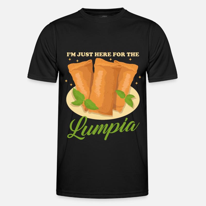 Lumpia Spring Roll Loempia Gift - Men's Functional T-Shirt - black