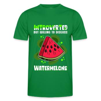 Pastèque Angurie Arbuse pâtisserie cadeau - T-shirt sport Homme - vert - Devant - AI Model Male 178 dark (178cm)
