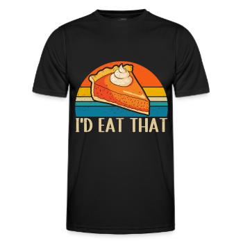 Pumpkin Pie Pumpkin Pie Gift - Men's Functional T-Shirt - black - Front - AI Model Male 178 dark (178cm)